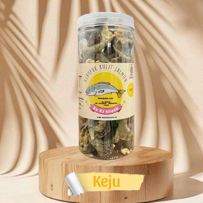 

Kerupuk Kulit Ikan Salmon Rasa Keju Kemasan Toples 150Gr Cemilan Laut Makanan Food