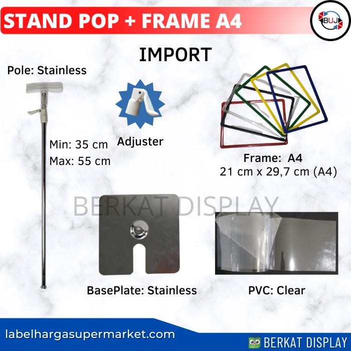 

Standing Display Pop - Standing Display Pop Frame A4 -Tempat Promo Harga