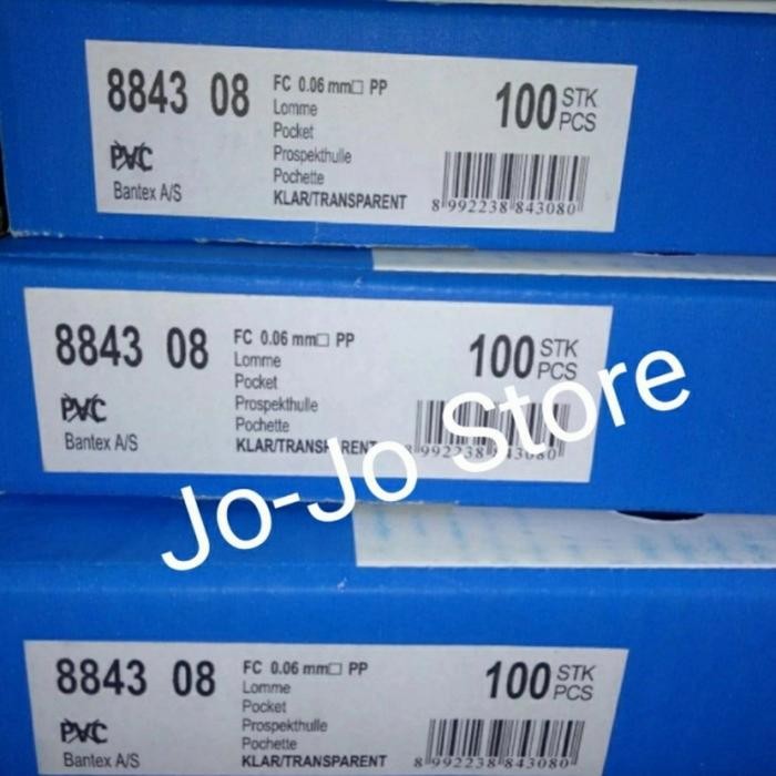 

Plastik Pp Pocket 8843 F4 Bantex Clear 0.06 Mm Per Pack Isi 100 Lembar