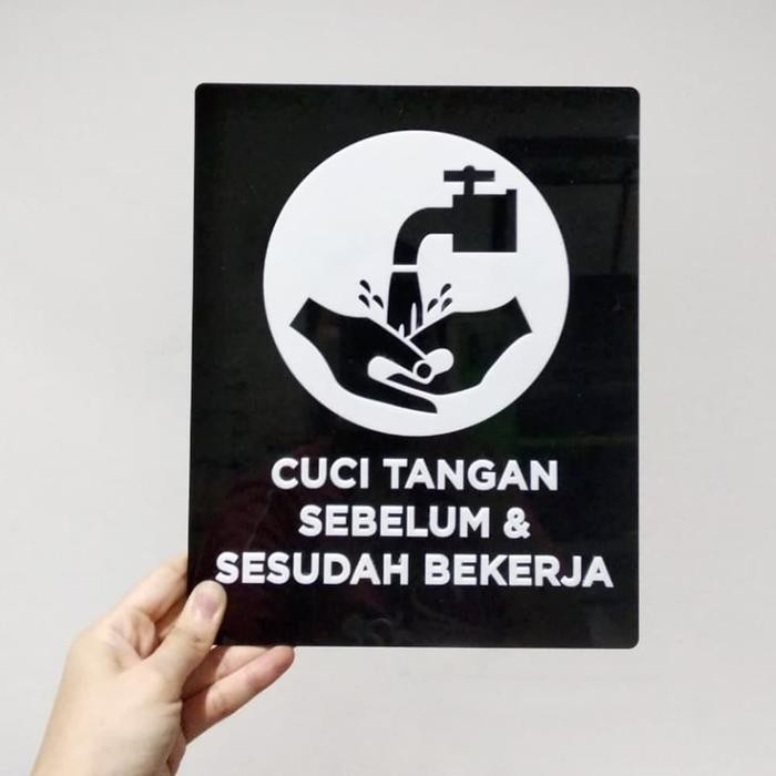 

Cuci Tangan Sign Acrylic 20 X 25 Cm Sign Board Akrilik