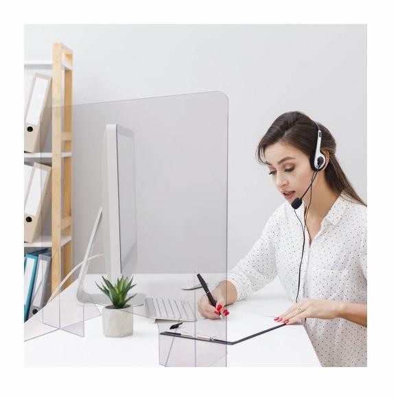 

Sneeze Guar Tebal 5Mm Sekat Acrylic 120X60Cm Meja Partisi Teller Kasir