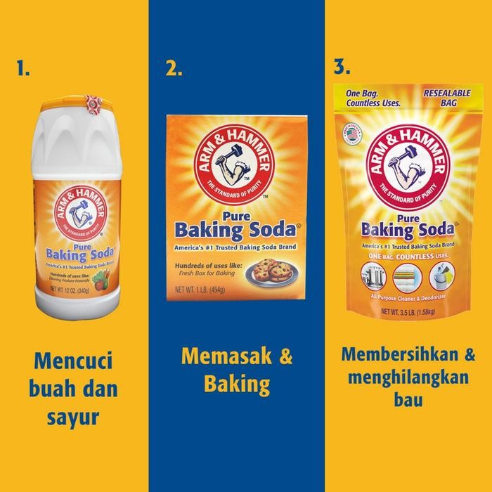 

Arm & Hammer Baking Soda Serbaguna Asli Usa 4.89Kg