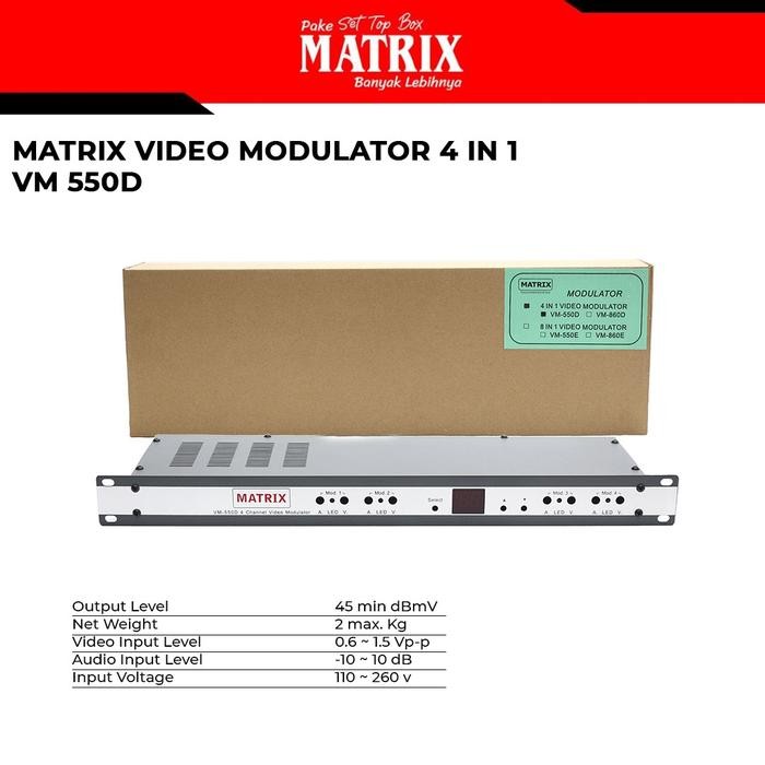 Sale Matrix Modulator 4 In 1 Vhf Vm 550