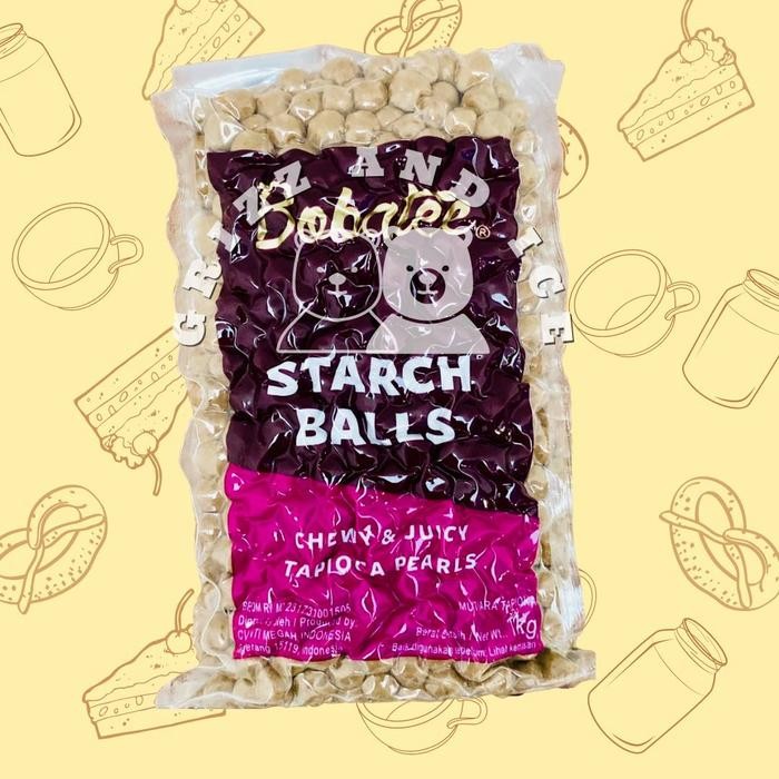 

(Rdm) - Boba Pearl Tapioca Bobatee / Bobba Tapioka / Bubble Pearl Tapioca 1 Kg