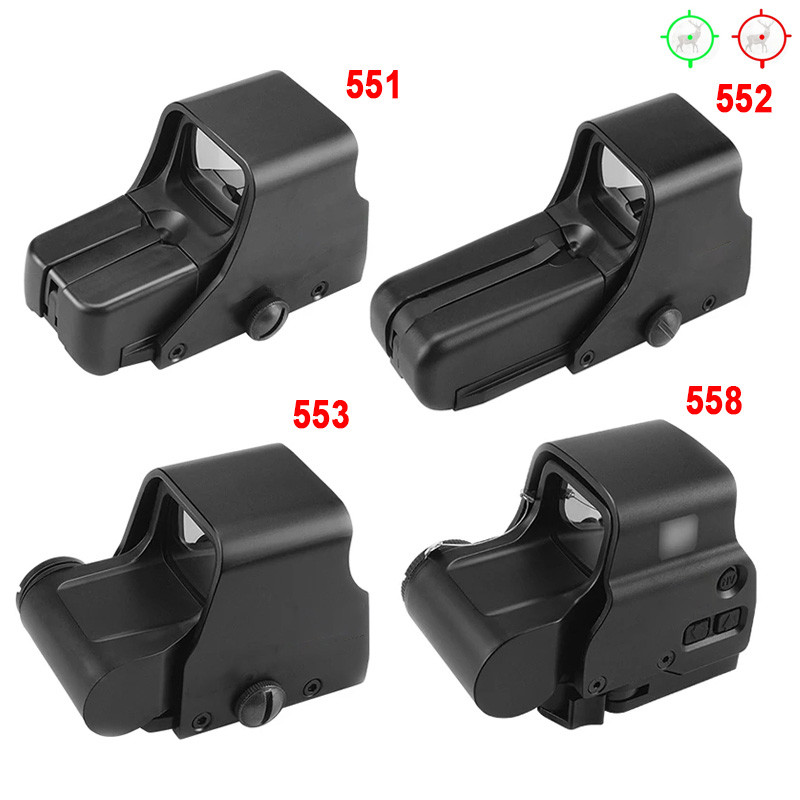 Tactical 551 552 553 558 Red Green Dot Holographic Sight Scope Hunting Sight Rifle Scope fit picatin