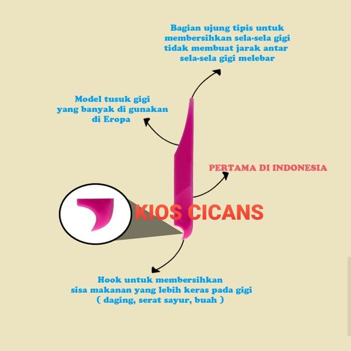 TUSUK GIGI PLASTIK SIKAT BRUSH DENTAL FLOOSING MODEL EROPA FLOSH PICK SALE