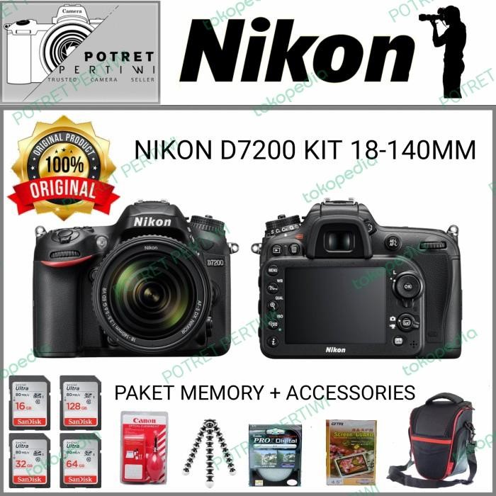 4JLF Nikon D7200 Kit 18-140Mm / Kamera Dslr Nikon D7200 Kit 18-140 Mm/ Dslr