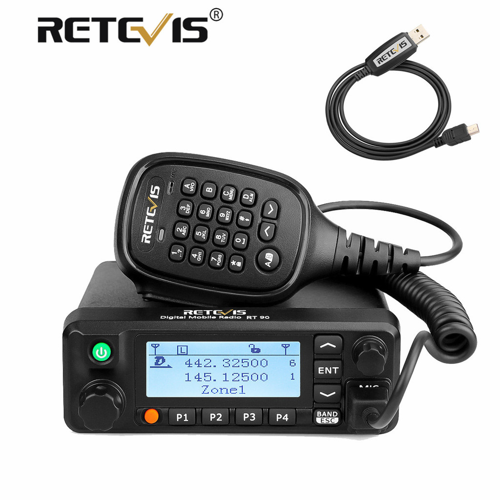 Retevis RT90 DMR Digital Mobile Radio Two-way Car Radio Walkie Talkie