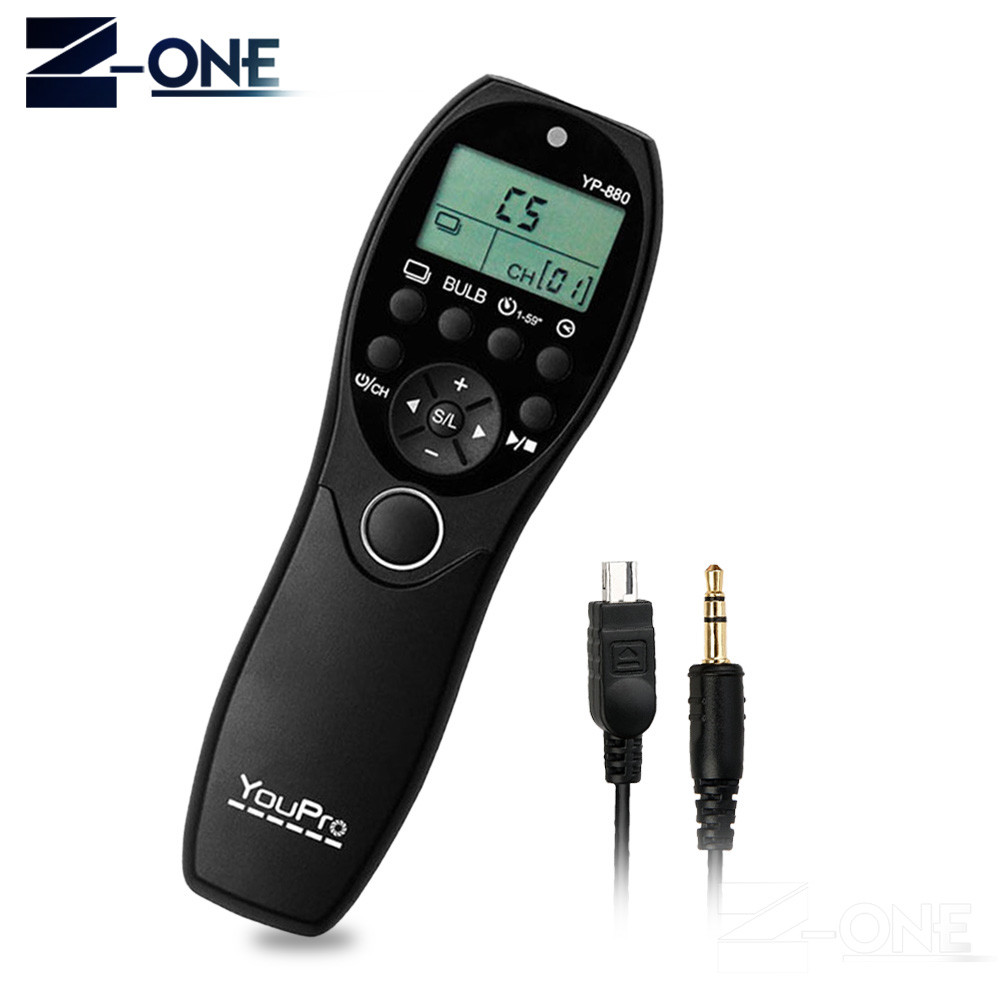 YP-880II/DC2 Timer Remote Control For Nikon D7500 D7200 D7100 D5600 D5500 D750 D610 D600 P7700 P7800