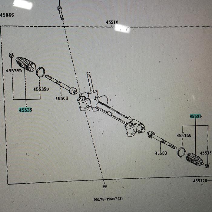 Karet Boot Rack End-Boot Rack Yaris-New Vios Original