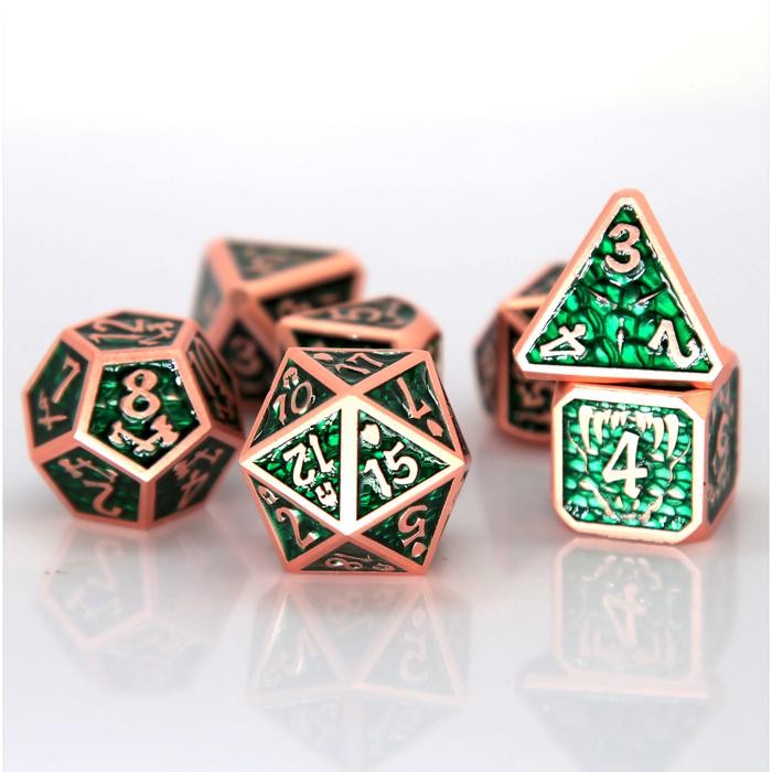 7 Dice Enamels Color Metal Dice Set - Dnd Dice - Dungeons & Dragons