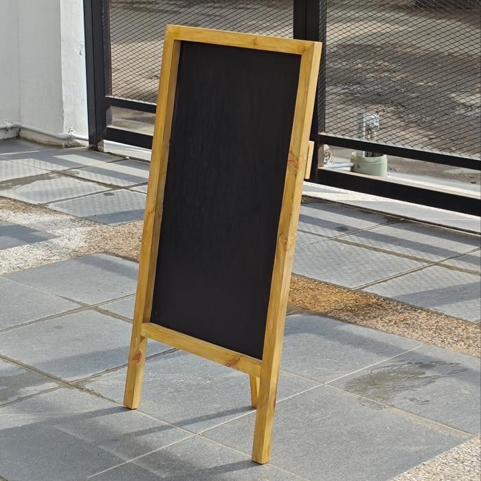 

Papan Tulis Kapur Papan Menu Cafe Blackboard Standing 1 Muka Mitrakayu