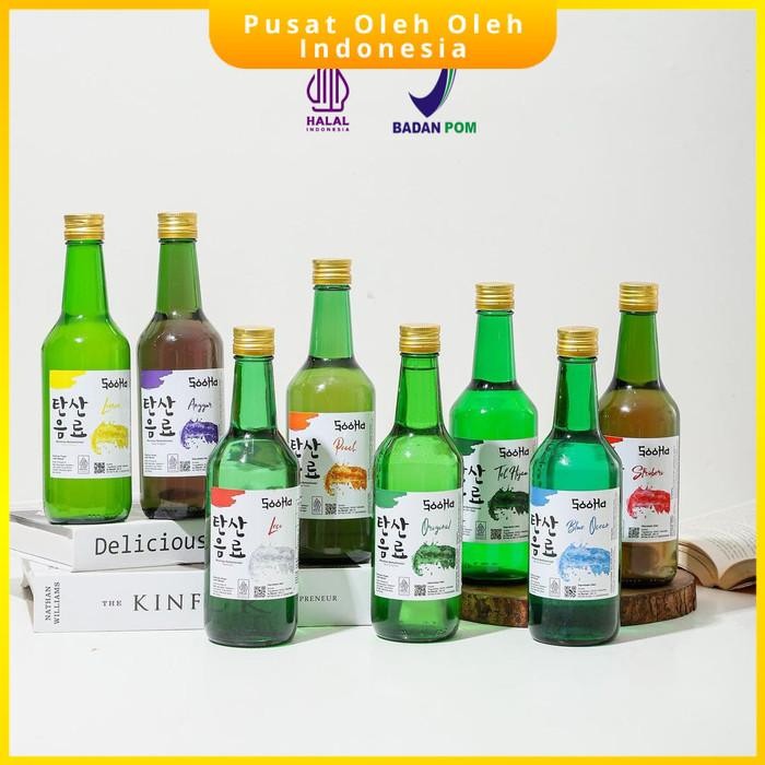 NWFK   Soju Halal Non Alkohol Sooha Minuman Korea Sparkling Water Barkarbonasi Lezat