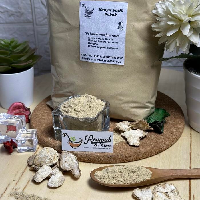 

8SXE Kunyit Putih Bubuk 500 Gram / Kunir Putih Bubuk Organik Asli