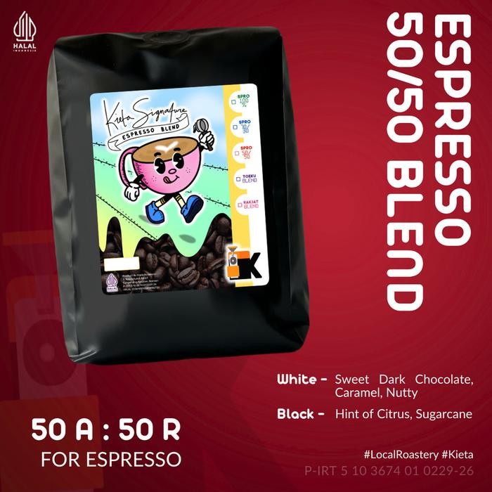 

8SXE Kieta Roastery - Biji Kopi 1Kg Espresso Blend 50 Arabika / 50 Robusta
