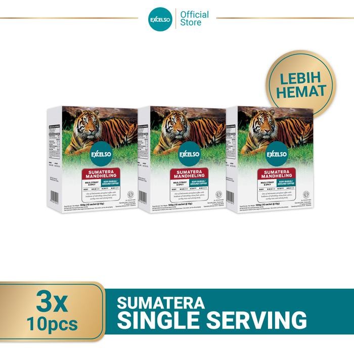 

8SXE Kopi Excelso Single Serving Sumatera Mandheling Pack Of 3 Folding Box