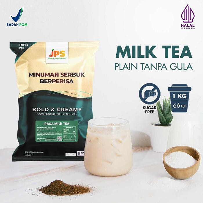 

8SXE Bubuk Minuman Milk Tea Plain Powder Jps Tanpa Gula