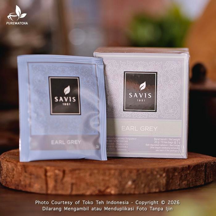 

8SXE Savis Tea - Earl Grey Tea Box Isi 10Tb Black Tea Premium Teh Hitam Bergamot Jeruk