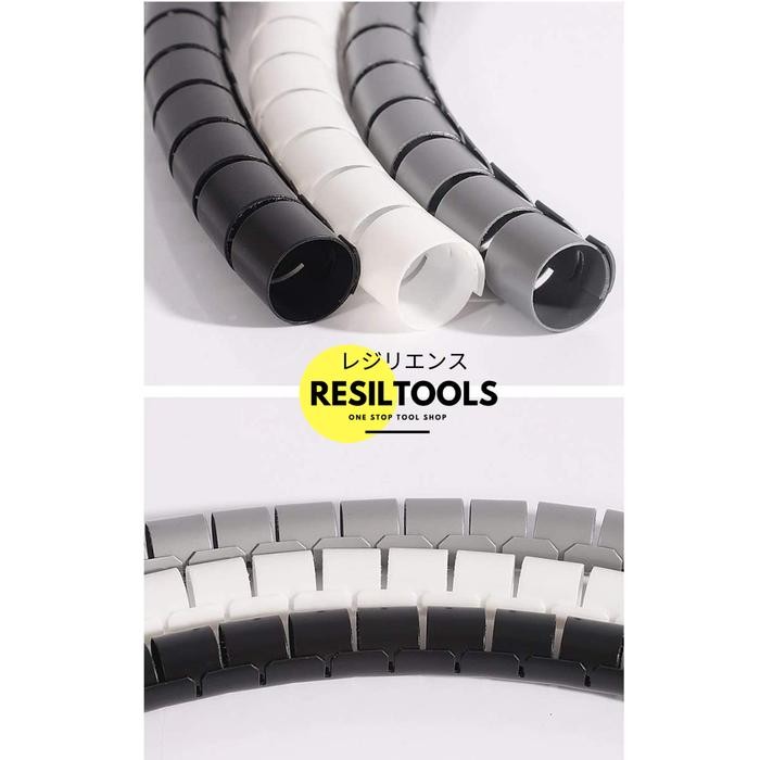 Cable Protector Spiral 16 Mm Selang Pembungkus Kabel Protektor Clip