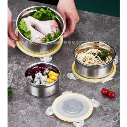 IGZS   Toples Bulat Tupperware Stainless Dengan Penutup Klip Seal Anti Tumpah