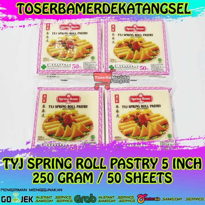 

Ready Tyj Spring Home Spring Roll Pastry 5 Inch Kulit Pangsit 250Gr