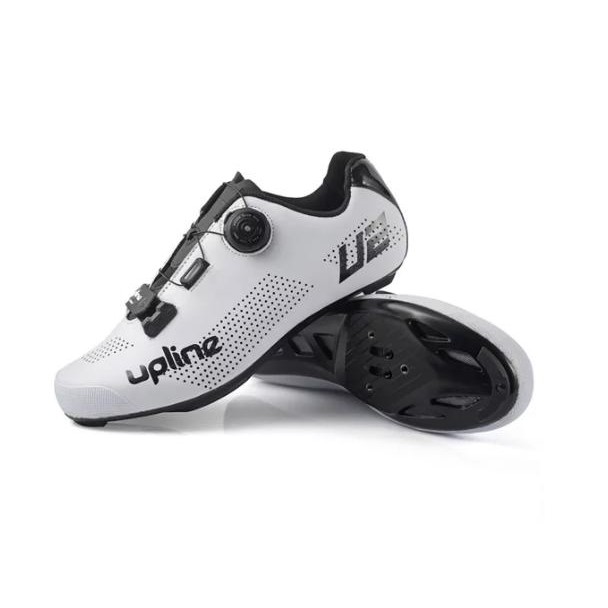 Paling Baik Sepatu Cleat Sepeda Upline U2 Putih Roadbike Unisex