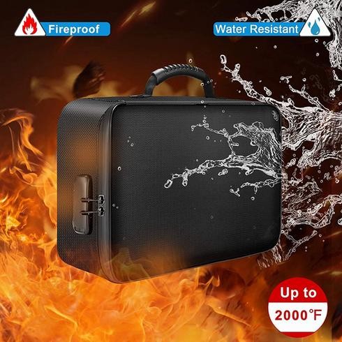 

ASLI Tas Penyimpanan Dokumen 3 Lapis Tahan Api Tahan Dengan Kunci READY STOCK