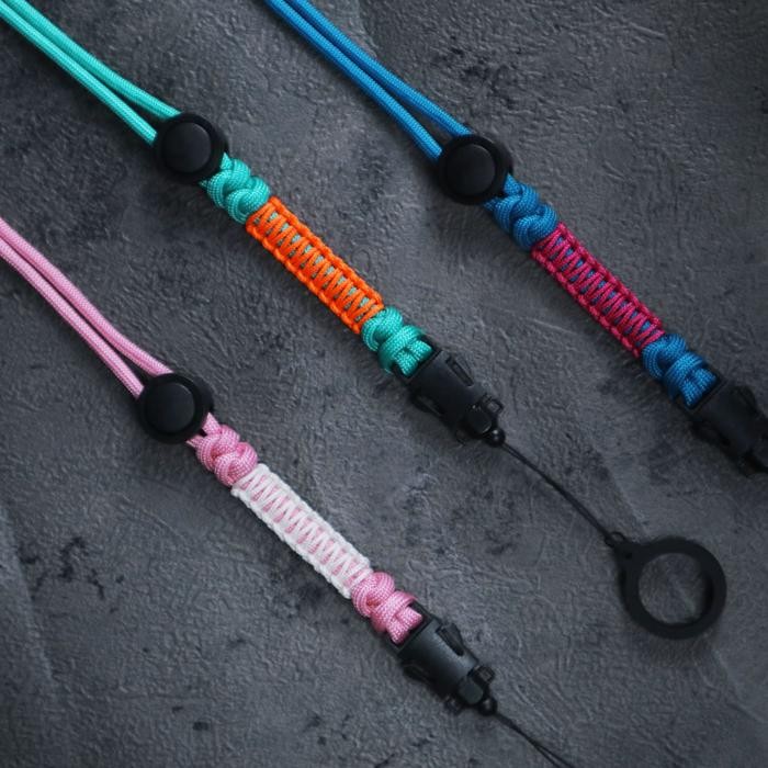 

ORIGINAL Lanyard Tali Paracord 4mm Gantungan ID Card Warna Pastel Free O Ring READY STOCK