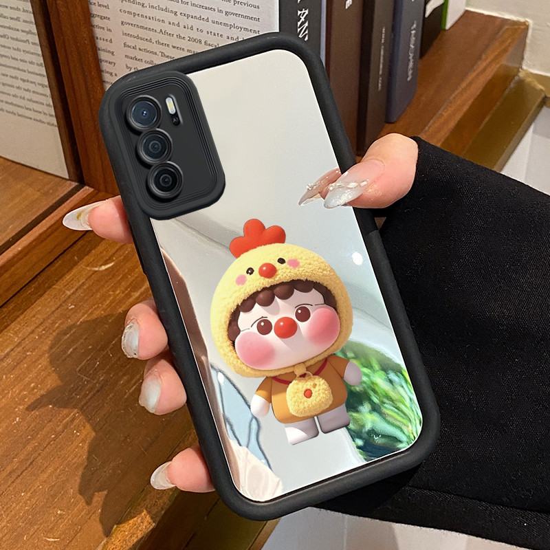 Casing Hp Untuk OPPO A16 OPPO A16s OPPO A54s Case Casing HP pola Boneka ayam Kesing Cesing cermin Ka