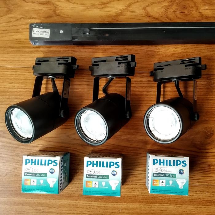 Sale Philips Led 3W Lampu Rel Track Artalux Led Rel 1M Komplit