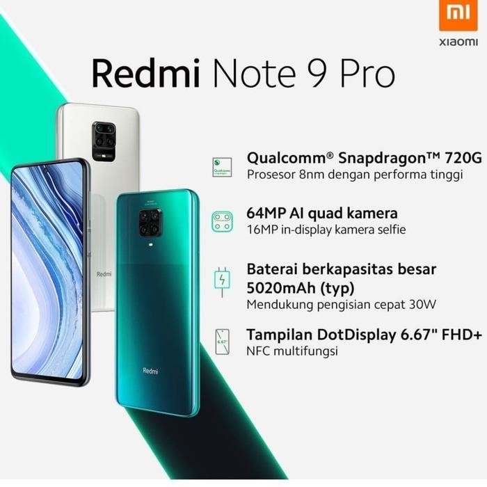 X61_ Xiaomi Redmi Note 9 Pro 8/128[Mi Note 9 Pro Ram 8/128Gb] Garansi Resmi