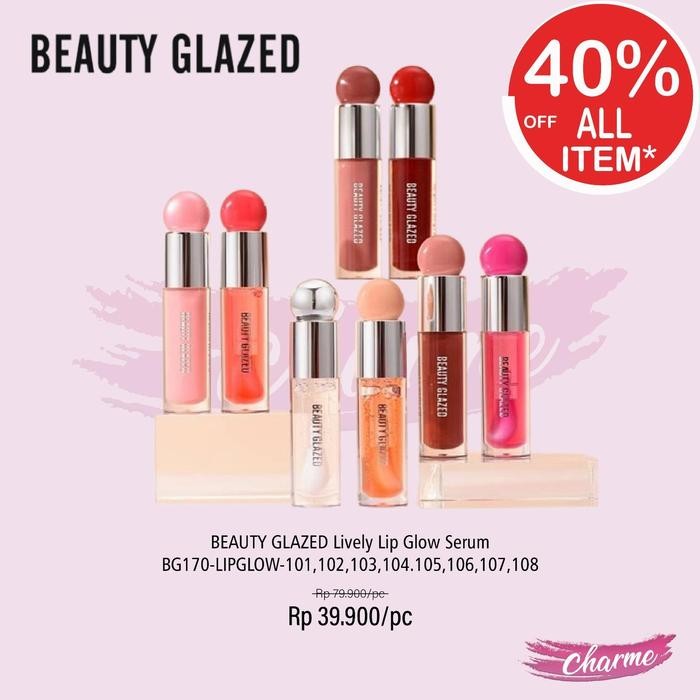 MJFQ (Ready & Ori) Beauty Glazed Lively Lip Glow Serum Pelembab Bibir Bg170