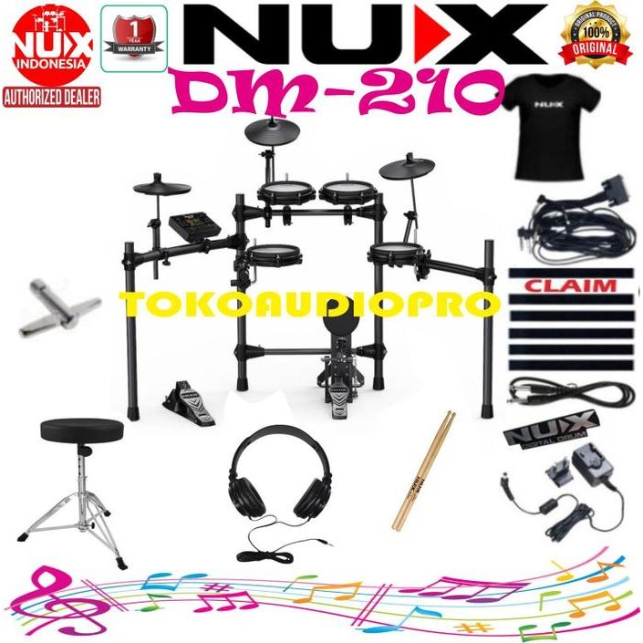 Nux DM210 Digital Drum Elektrik Paket nux dm-210