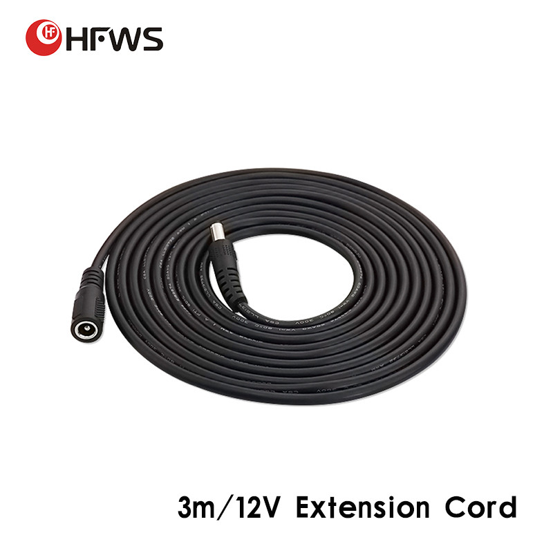 HFWS Security Camera Extension DC 12V Cable Male Female Power