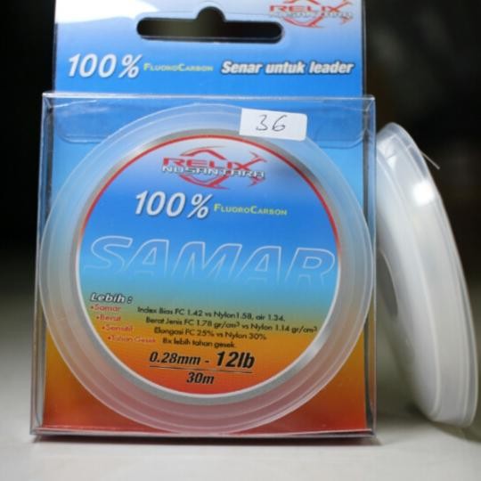 Leader SAMAR 10 12 15 Lb Fluorocarbon Relix Nusantara - Senar Pancing
