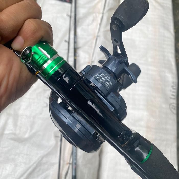 Paket Joran BC Reel BC Satu Set Panjang 180 Max Drag 12KG 15KG Carbon Solid