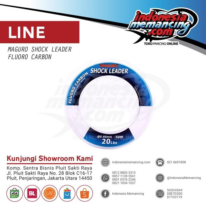 Senar Maguro Fluro Carbon Shock Leader 50M - 20Lb