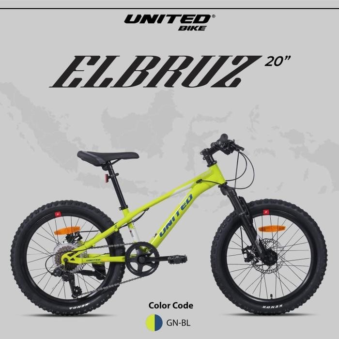 Sepeda Gunung Anak United MTB 20 inch Elbruz Rem Cakram Mekanik