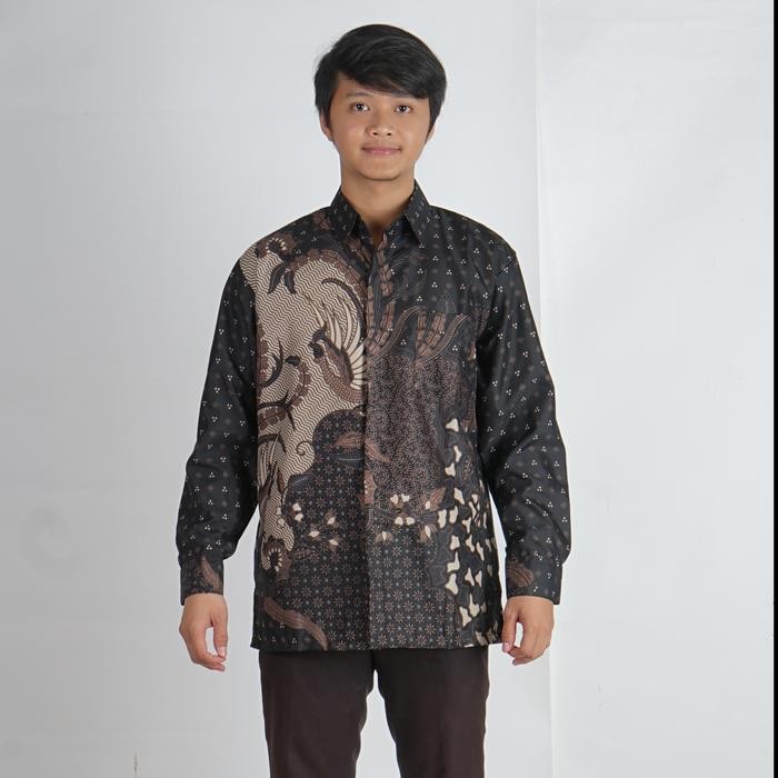 BATIK TRUSMI Kemeja Lengan Panjang Batik Pria Motif Kombinasi SYP CKT *