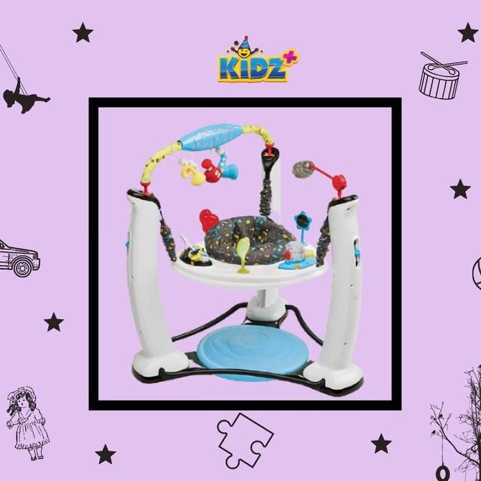 ASLI Sewa Evenflo Exersaucer Jump and Learn Jumperoo Jam Session Blue READY STOCK
