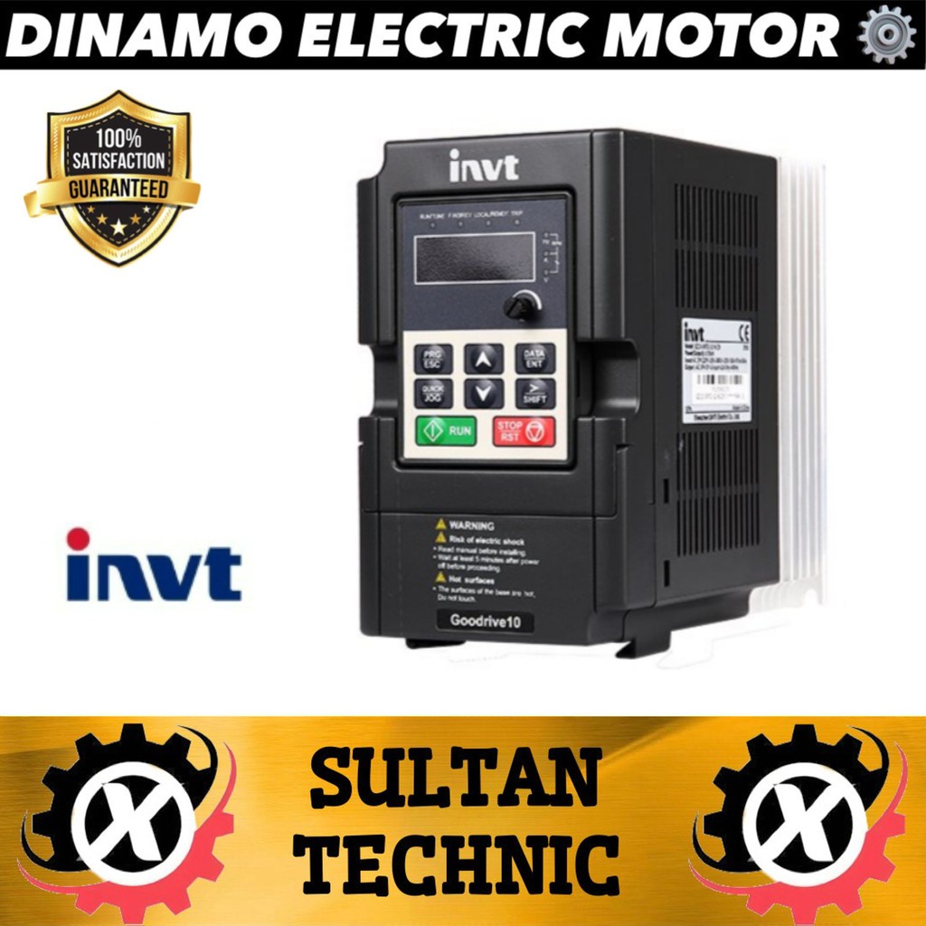 

INVT INVERTER GD10-0R7G-4-B 0.75 KW / 380V / 3PHASE 2.5 A