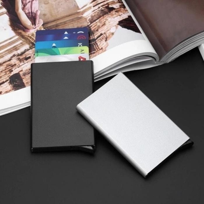 

Tempat Kartu - Dompet Kartu / Smart Card Holder Aluminium - Hitam