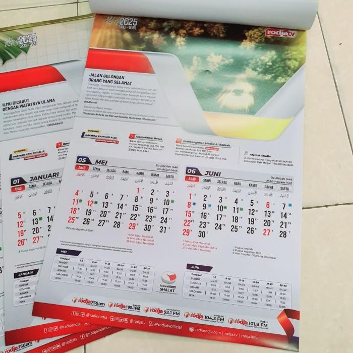 

ReadyBanyakk77- Kalender Dinding Rodja 2025 M Plus Kalender Hijriyah 1446 -1447 H