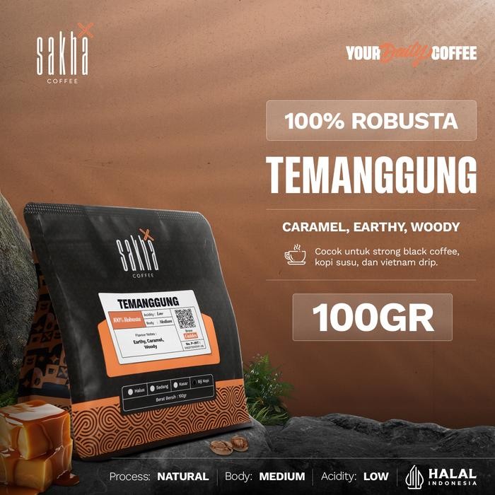 

Terlaris - Kopi Robusta Temangung Coffee Roast Bean Espresso Roasted Beans Biji Bubuk 100 Gram