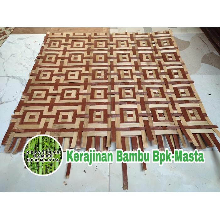 PREMIUM Kerajinan Anyaman Bambu Bilik Dekorasi Rumah Warna Coklat