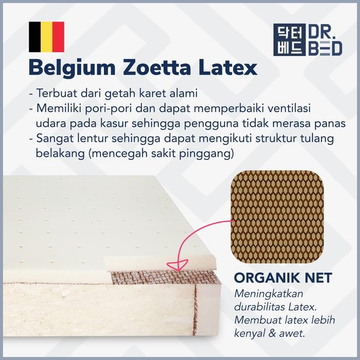 Kasur Kesehatan Latex Orthopedic Dr.Bed Uk. 140 X 200 X 21 Cm