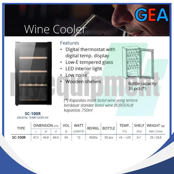 WINE COOLER DISPLAY WINE GEA  SC-100R