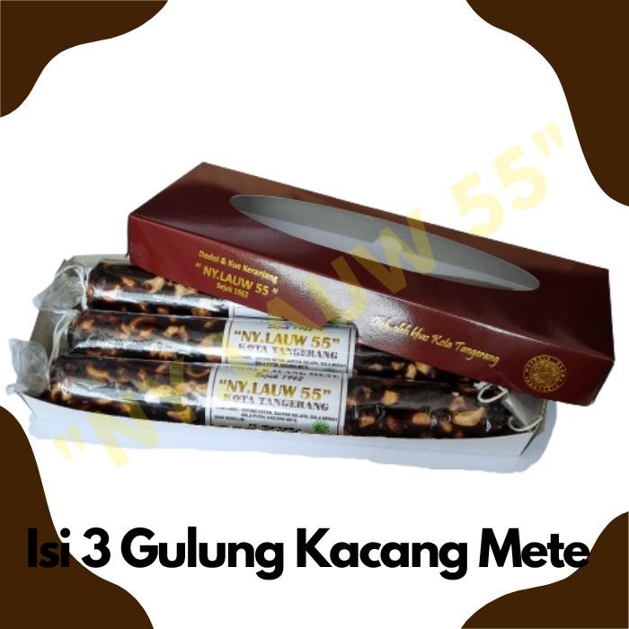 

OR6T Dodol Kacang Mede Asli, Paket Isi 3 - Ny.Lauw 55 Sejak 1962