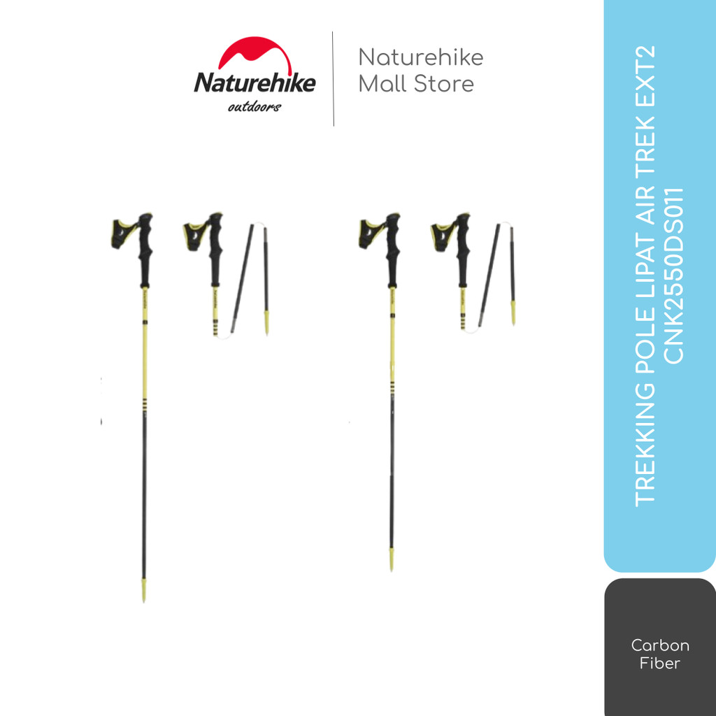 TREKKING POLE LIPAT TRAIL RUN / HIKING UL AIR TREK EXT2 CARBON NATUREHIKE CNK2550DS011