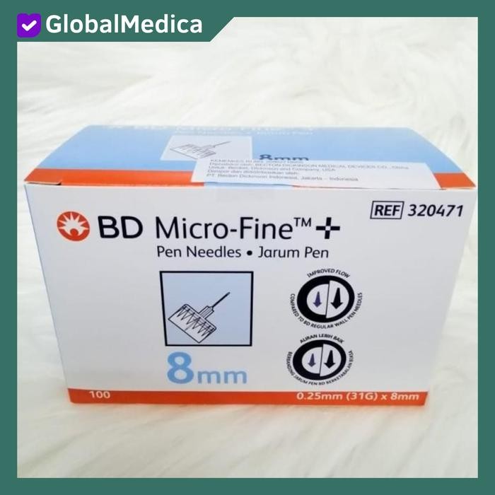 BD Micro fine, Pen Needle, Jarum insulin Biru 31g x 8mm